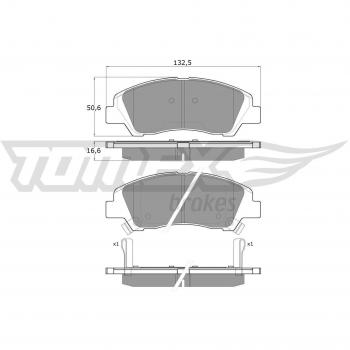 Pastilha de Travão TX 18‑29 (TOMEX Brakes)