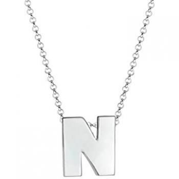 Elli Damenkette mit Anhänger Buchstabe N aus 925 Silber