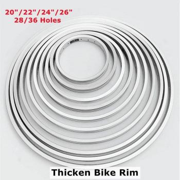 Jante de vélo pliable en aluminium, argent, 28/36 trous, pour VTT et vélo de route, 20/22/24/26