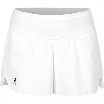 On Court Damenkurzsaum-Shorts weiß, XS