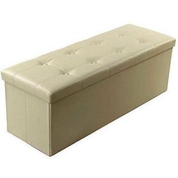 Modern 43 Faux Leather Accent Ottoman