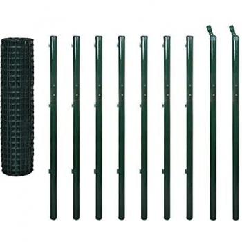 Set Recinzione Euro 10x1,7 m Acciaio Verde