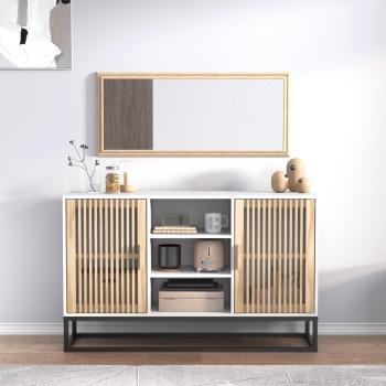 Armoire blanche 105x30x65 cm en bois d'ingénierie