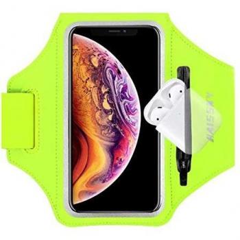 Sports Phone Armband with Airpods Pocket for Up to 6.8 inches