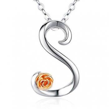 Collier Initiale Majuscule Cursif Argent 925