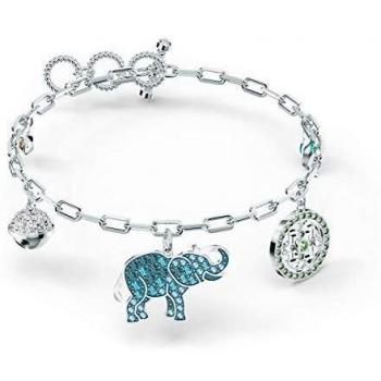 Bracciale Swarovski Simbolico Elefante Multicolore Placcato Rodio