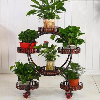 Mobile Flower Rack with Storage