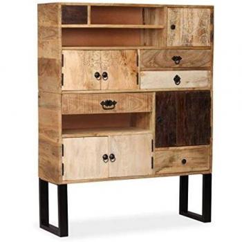 Mango Wood Storage Sideboard 100x30x130 cm