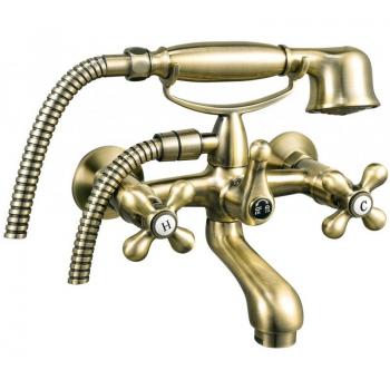 Mitigeur de baignoire avec accessoires, finition bronze – NF : BAI11BR