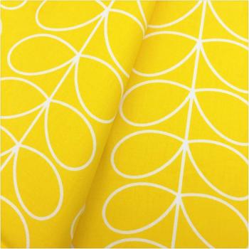 Tissu de Couture Jaune en Coton Sergé