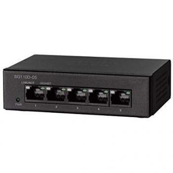 Cisco Small Business SG110D-05 Unmanaged L2 Gigabit Ethernet (10/100/1000) Black
