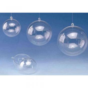 Glorex Weihnachtsbaum Ornament – Durchsichtige 6 cm Kugel