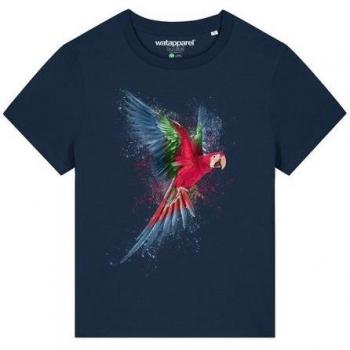 Watapparel Frauen T-Shirt Papagei Grafik
