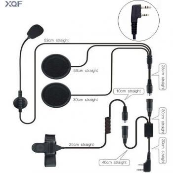 2-Pin PTT Helm Headset für Puxing Kenwood Baofeng Walkie Talkie
