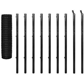 VidaXL Barriera Euro 10x1,7 m in Acciaio Grigio