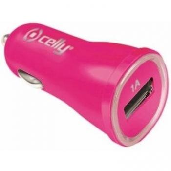 Cargador universal para auto Celly CCUSBPK rosa