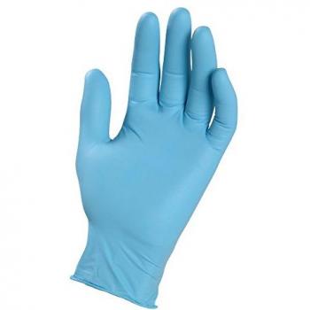 Icoguanti Guanto Monouso Sintetico in Nitrile, Taglia L (100 PZ), Colore Azzurro