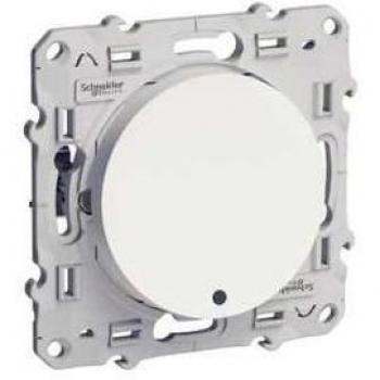 Schneider Odace poussoir lumineux 10 A blanc