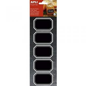 Apli etiquetas pizarra octogonales 65x41mm