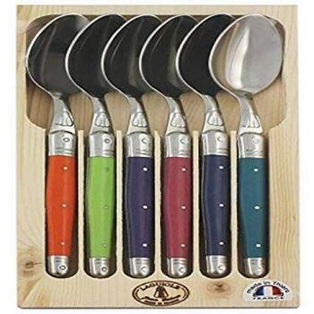 Sérénité Laguiole : 6 cuillères inox et ABS coloré