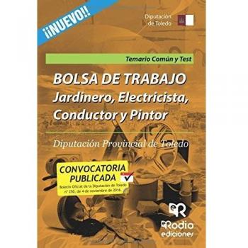 Bolsa de trabajo. Jardinero, Electricista, Conductor y Pintor. Diputación Provincial de Toledo (Tapa blanda).