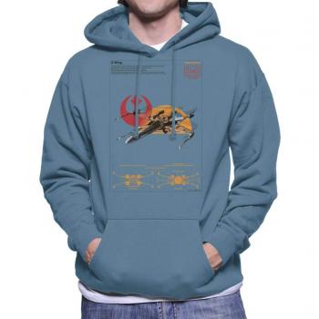 X‑Wing Pilot Indigo Men’s Hoodie with Hood