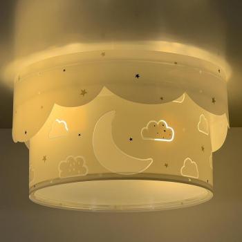 Plafón decorativo Luna gris E27 2 luces
