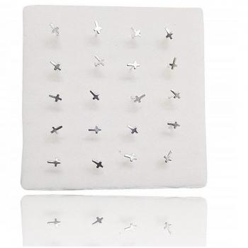 Piercing Orecchini Naso 3x – Croce Crocifisso Argento
