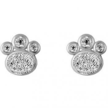 Pendientes de Plata de Ley con Baño de Rodio Luxenter