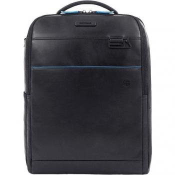 Piquadro B2 Leather Backpack with Tablet Compartment Blue