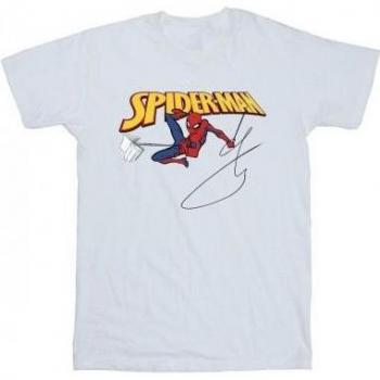 Camiseta de Algodón para Niñas con Spider-Man y Libro