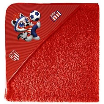 Offizielles Atlético de Madrid Baby-Kapuzenbadematte 80x80 cm (rot)
