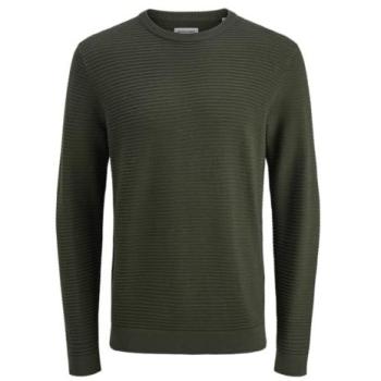Jack & Jones Otto – Rundhalspullover Dunkelgrün, Größe XL