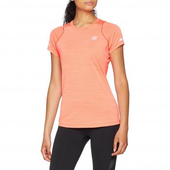 New Balance MC Season UPF Camiseta, Mujer, Rosa (Coral Vivo)