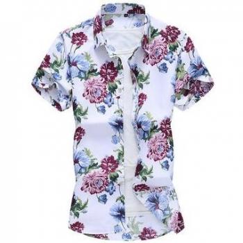 Camisa de Playa Hawaiana Talla Grande para Hombre