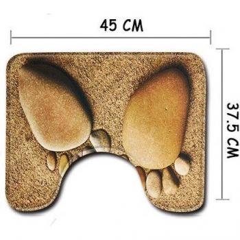 Feet Stone Anti-Slip U Bath Mat