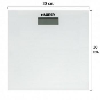 Pèse-Personne Numérique en Verre Blanc 30 X 30 Cm