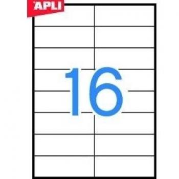 6 Etiquetas Apli Adhesivas por hoja. Caja de 100 hojas