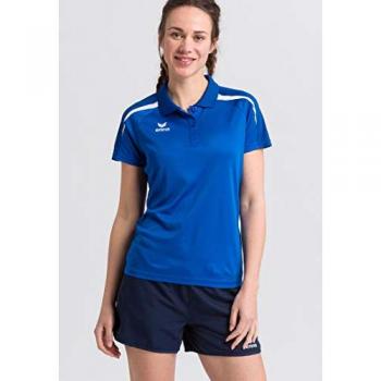 Erima Liga 2.0 Women's Short Sleeve Polo New Royal / True Blue / White