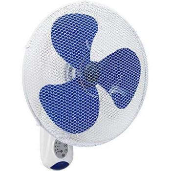 Ventilateur mural Bestron avec télécommande, 7,5 h d'utilisation en continu max., Hauteur : 50 cm, Ø 40 cm, 45 W, Blanc