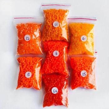 DIY Orange Mini Hama Beads 1000pcs 2.6mm