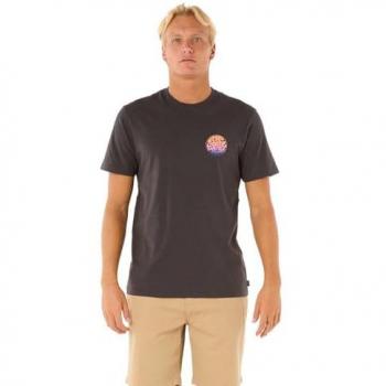 Rip Curl Wettie Passage Icon Camiseta Negra con Manga Corta para Hombre