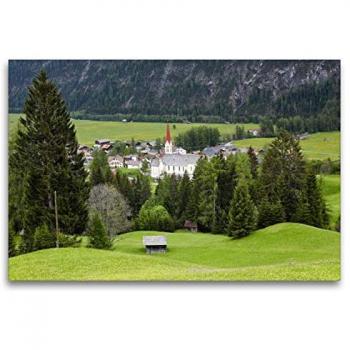 Tiroler Lechtal Landschafts-Canvas 120 × 80 cm – CALVENDO Premium, Druck von Andreas Riedmiller