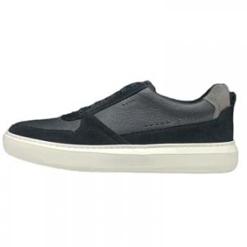 Geox U Deiven Leather/Suede Men's Navy Trainers