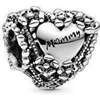 Charm en filigrana Pandora Mummy Corazón Floreado
