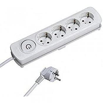 Vivanco 37646 prolunghe e multiple Interno 4 m 4 presa AC Bianco