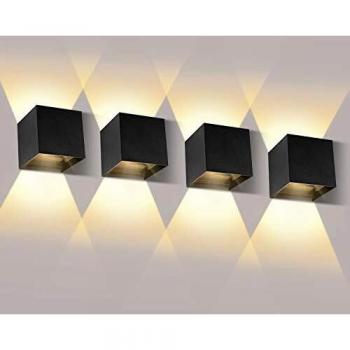 LED Applique murale 12 W – 3000 K, réglable, 4 pièces, IP65