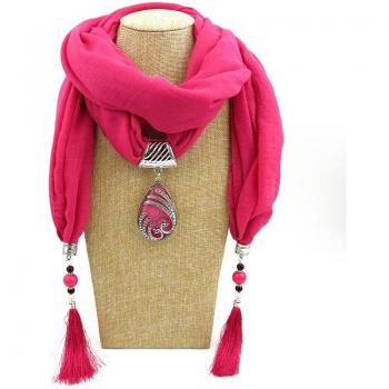 Collar Foulard de Algodón con Gotas de Agua