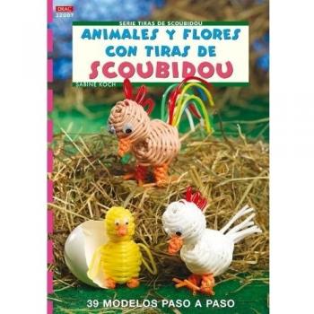 Animales y flores con tiras de Scoubidou