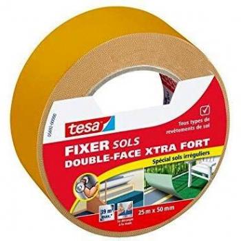 Ruban adhésif extra fort double face sols irréguliers Tesa 25m x 50mm